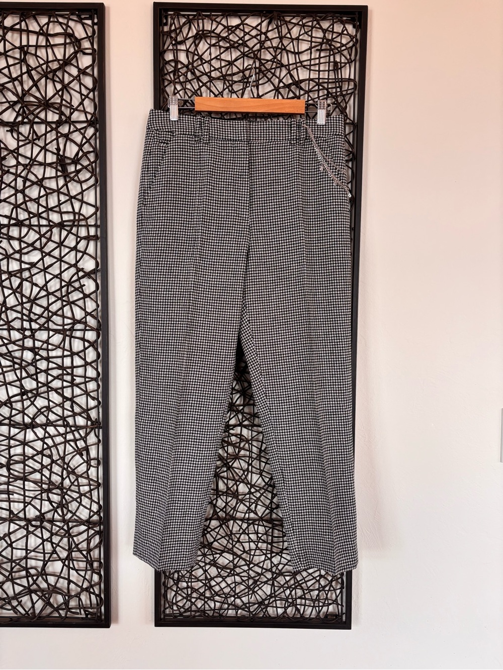 THE KOOPLES French Luxury Paris Houndstooth Chain Detail Trousers — NWT - Picture 16 of 16